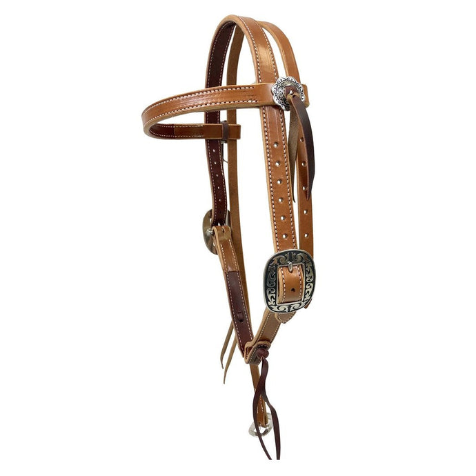 Colorado Double And Stitched Extra Heavy Harness Browband Headstall With JW Hardware 5-165