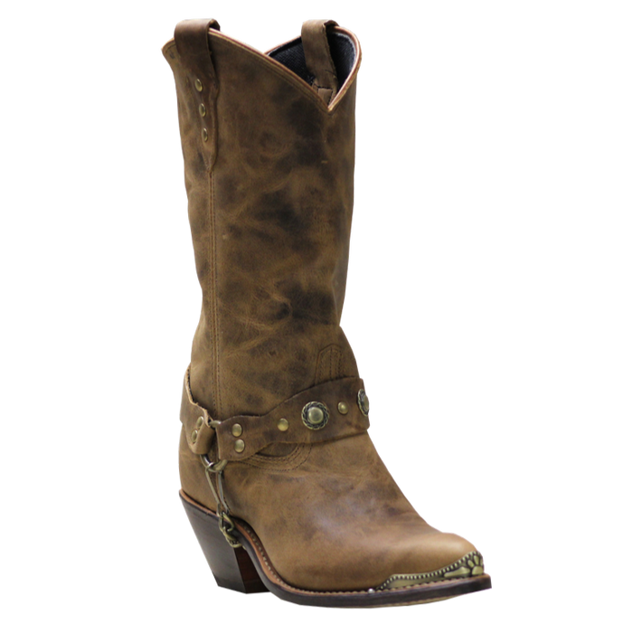 Sage Ladies 11” Tan Distressed Cowhide Boots 4528