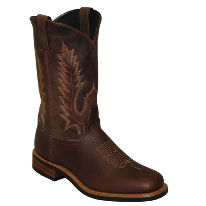 Sage Men's 12” Antiqued Brown Textured Cowhide Boots 4795