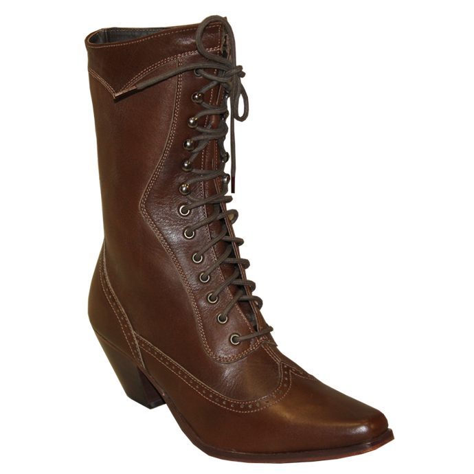 Rawhide Ladies 8″ Brown Victorian Lace Up Boot 5011